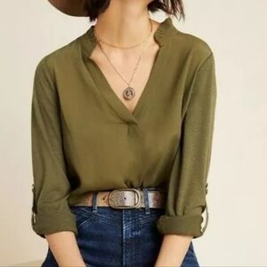 Porridge Anthropologie Aidan Tab Sleeve Top